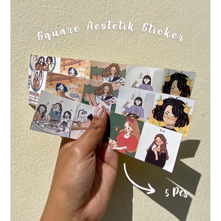

5 Pcs Stiker Strip Aestetik For Journaling/Scrapbooking
