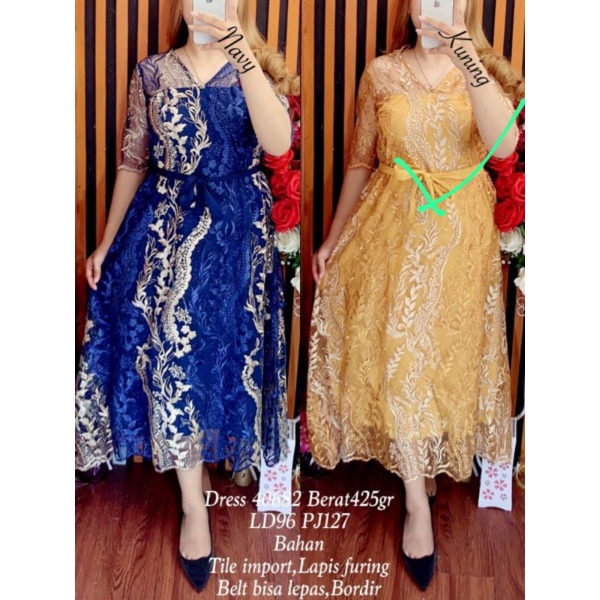 dress brokat tile