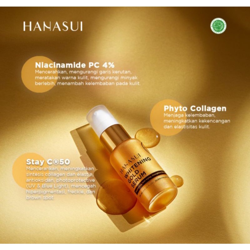 Hanasui Serum Whitening Gold | Serum Hanasui Gold