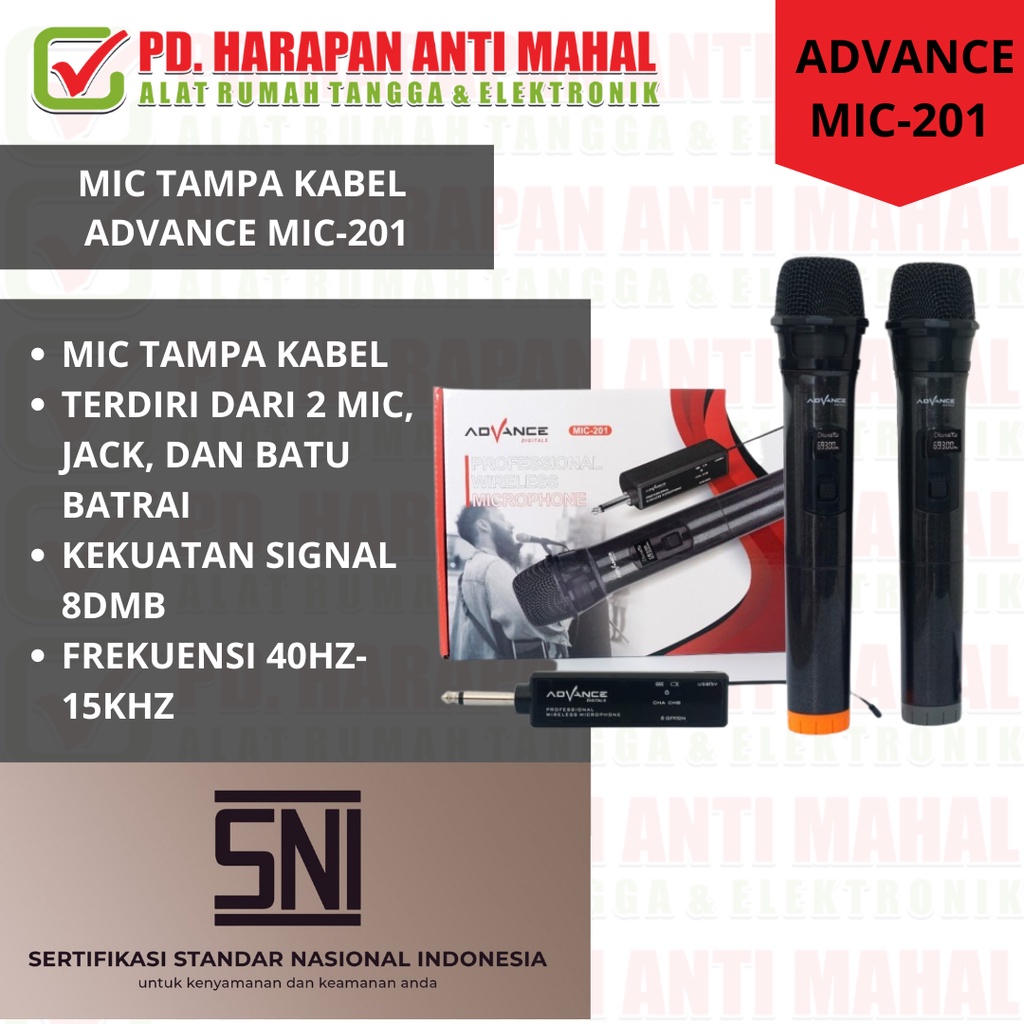 MIC TAMPA KABEL ADVANCE MIC-201/101//MIC WIRELESS  ADVANCE MIC-201/101