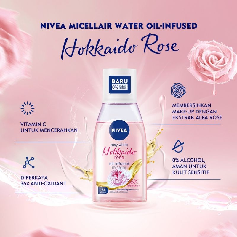 ☘️Yuri Kosmetik☘️ Nivea Micellai Water / Eye Make Up Remover 125ml