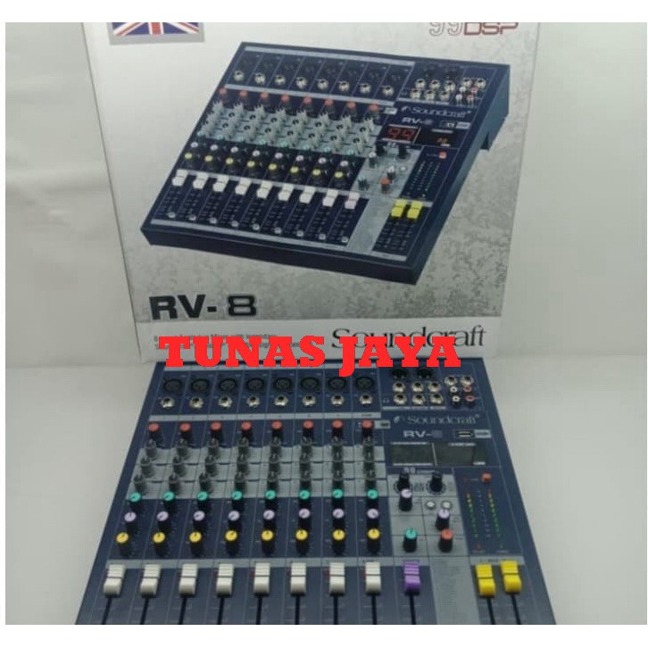 Mixer Audio SOUNDCRAFT RV8 - RV 8 -RV-8 Bisa USB MP3  Mixer 8CH