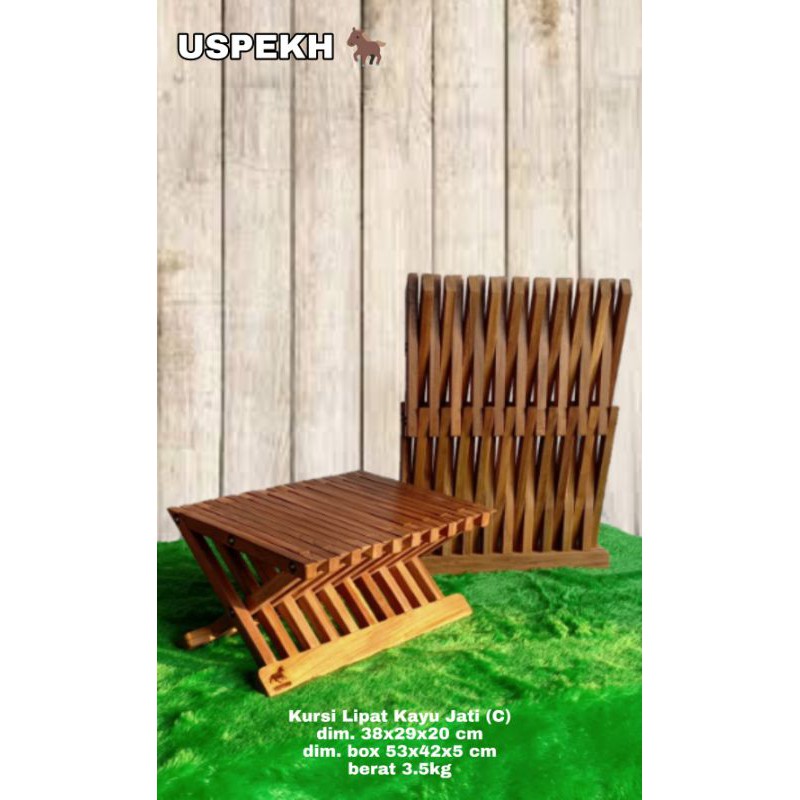 Kursi Lipat Kayu Jati size C (dingklik)