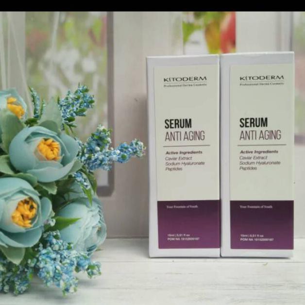 Kitoderm Serum Anti Aging ( original asli tersegel ) serum emas 24 k