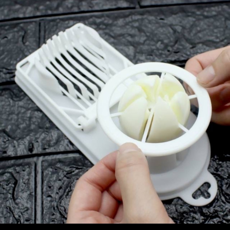 alat PEMOTONG TELUR rebus 2 in1 egg slicer cutter pengiris dapur pisau / Pemotong Telur Unik