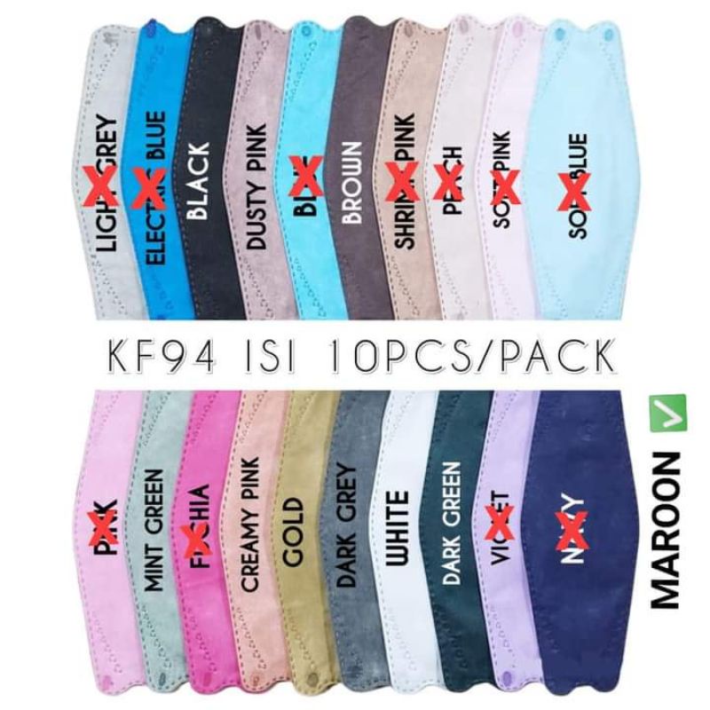 MASKER KF94 WARNA MURAH - KF94 4PLY