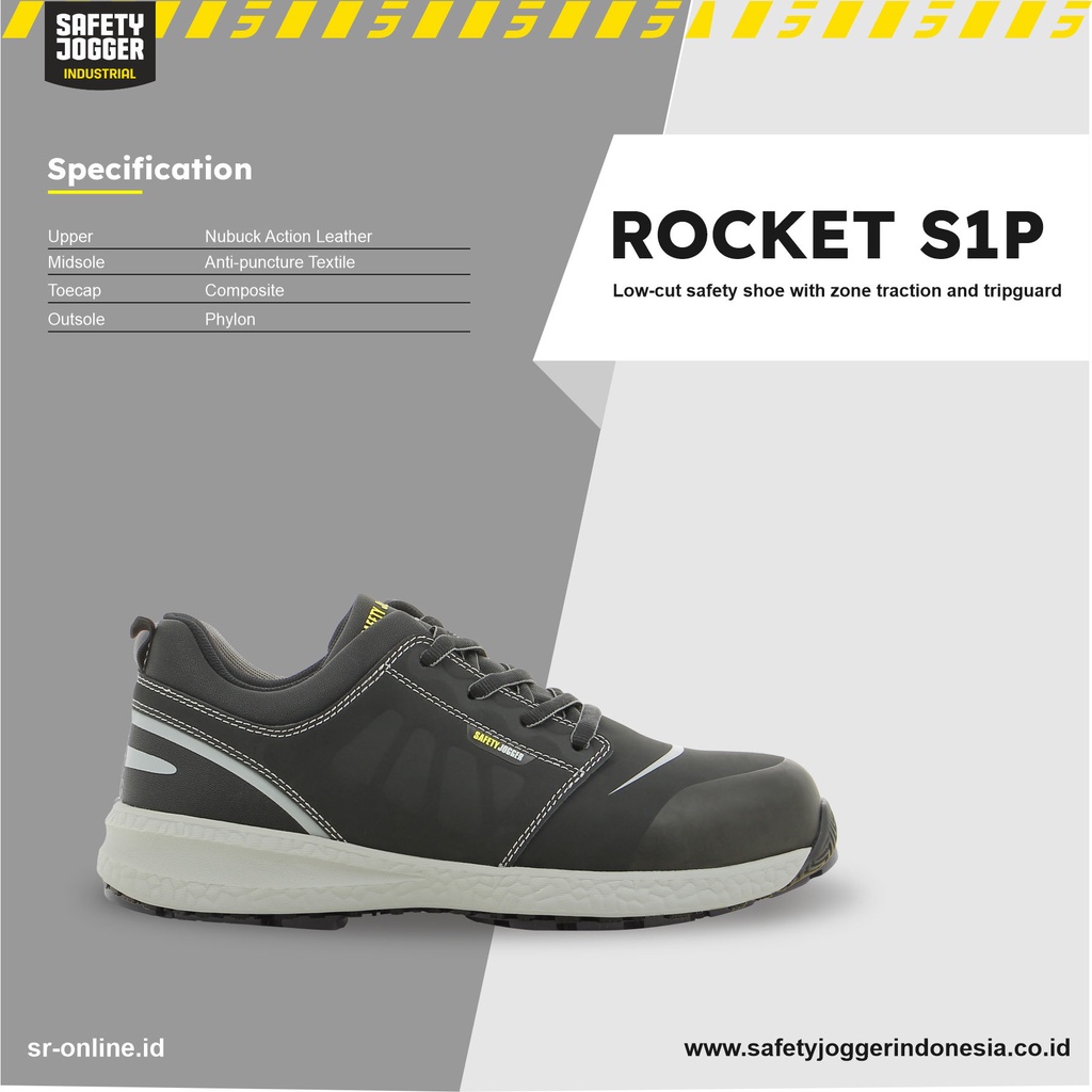 Sepatu Safety Jogger ROCKET81 S1P  HRO  SRC