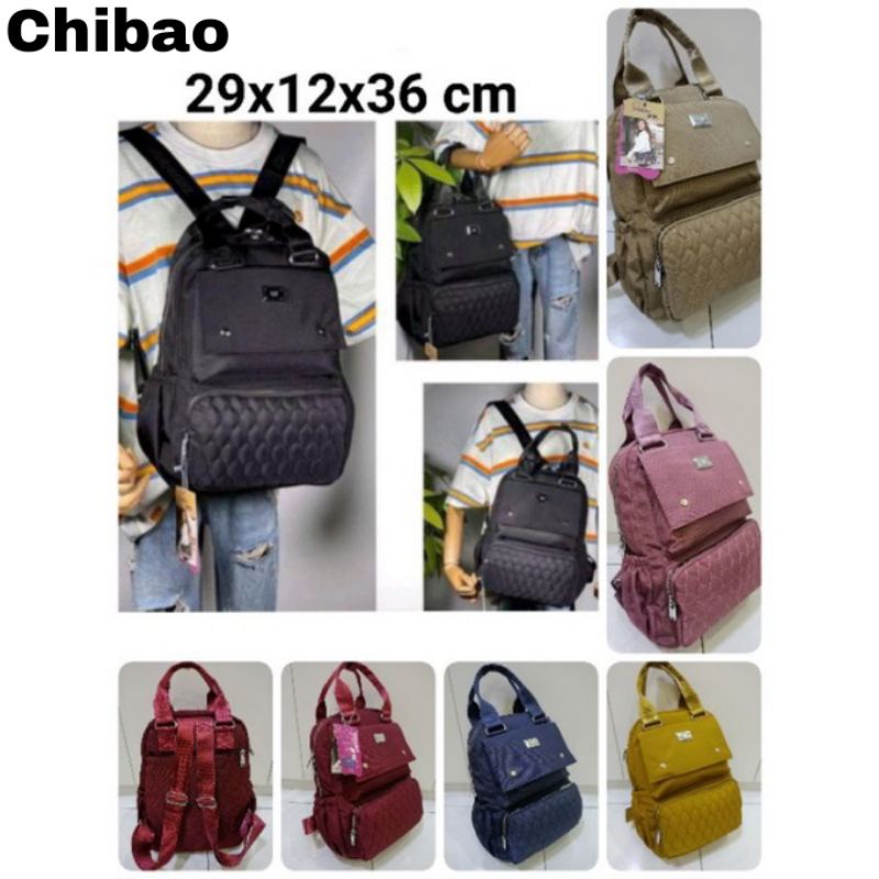 ORIGINAL Tas Ransel CHIBAO LAPTOP 14 Inch Wanita IMPORT KOREA Elegan Design Super Tebal Anti Air