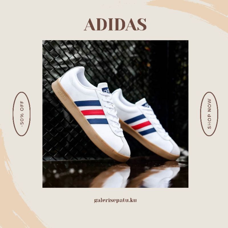 Adidas VL Court White France Gum Sole