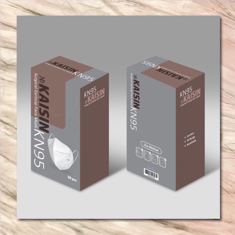 HODA KAISIN Surgical Face Mask KN-95 KN95 4 Ply 4Ply Earloop 20 pcs