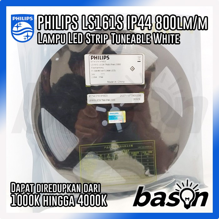 PHILIPS LS161S TNW IP44 800lm/m 5Meter 24Volt - LED Strip Dimmable FlexCove G3