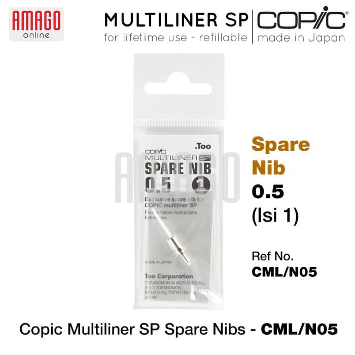 COPIC MULTILINER SP - NIBS 0.5 - MATA PENA - SATUAN - CML/N05