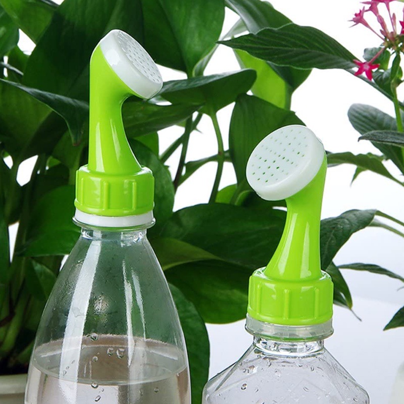 [2 Pcs Pack Portable Plastic Bottle Watering Spout Bottle Cap Converter] [Mini Hand Hose Nozzle Watering Sprinkler Works with Any 0.5,1,1.5,2 Liter Soda Bottle]