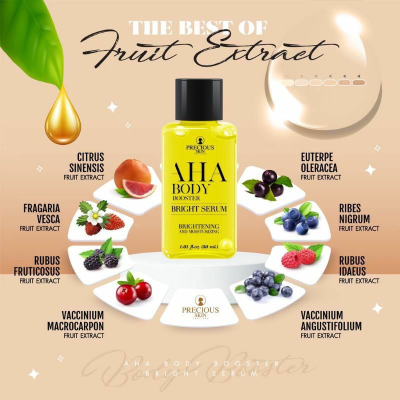 [ 𝗕𝗣𝗢𝗠 ] PRECIOUS SKIN MIMI AHA Brightening Booster BODY SERUM 30 ml