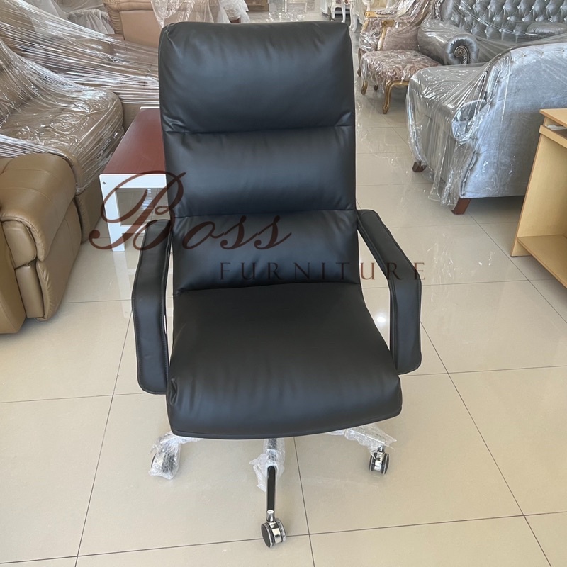 Kursi Kantor Direktur 203 Leather Impor Rangka & Kaki Stainless Tebal
