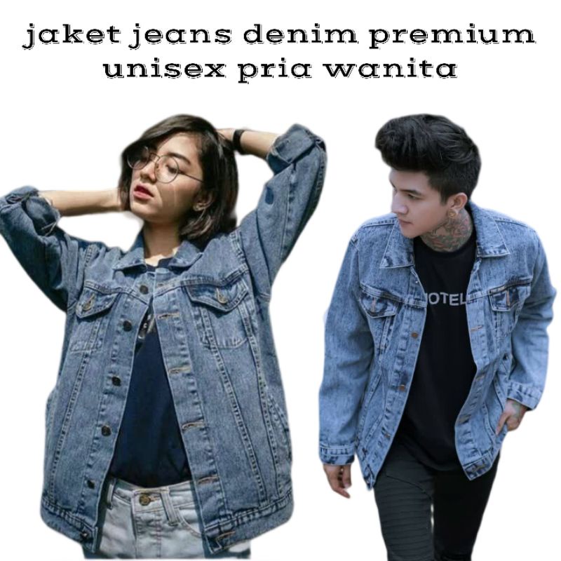 Jaket Jeans Couple Jaket Denim Pria Wanita