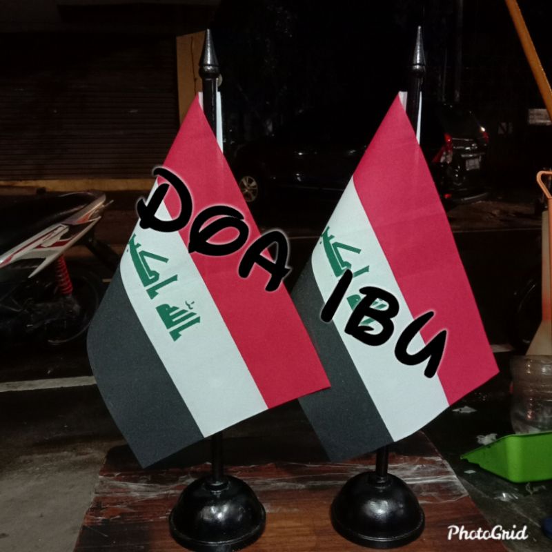 

best seller tiang kayu meja+bendera IRAQ ready stock