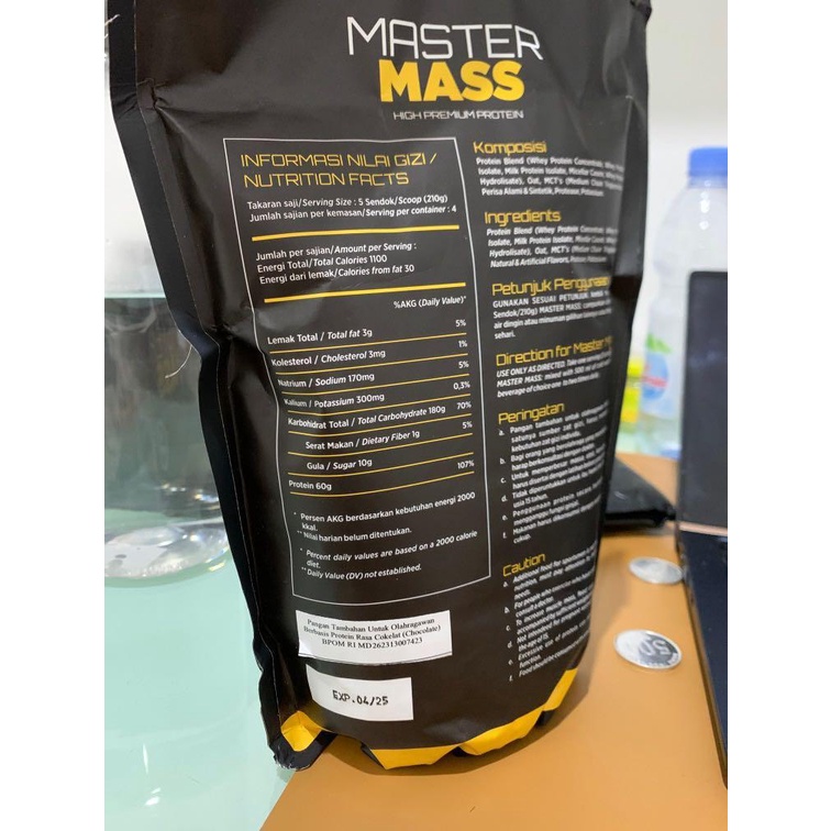 VectorLabs Master Mass Susu Gainer 2 lbs Eceran (900 Gram)