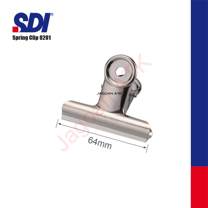 

Bulldog Clip Stainless Steel /Jepitan Kertas / Spring Klip 2.5" SDI 0201