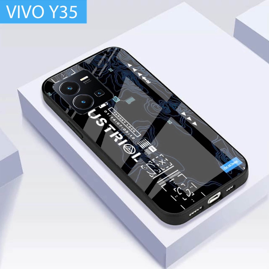 (S51) Case  Glass VIVO Y35 - casing Terbaru handphone - VIVO Y35  - pelindung handphone - VIVO Y35