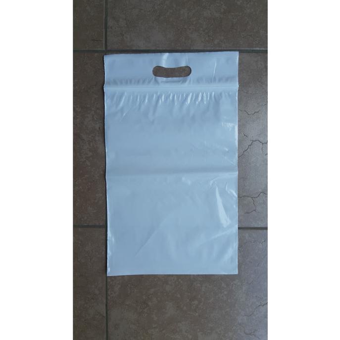 PLASTIK KLIP POND UKURAN 25 X 35 + 7 PUTIH SUSU