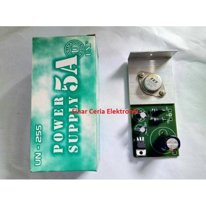 KIT Power Supply 5A 12V DC - UN 255 1 Transistor Jengkol Regulator 5A sincer02 Kualitas Baik