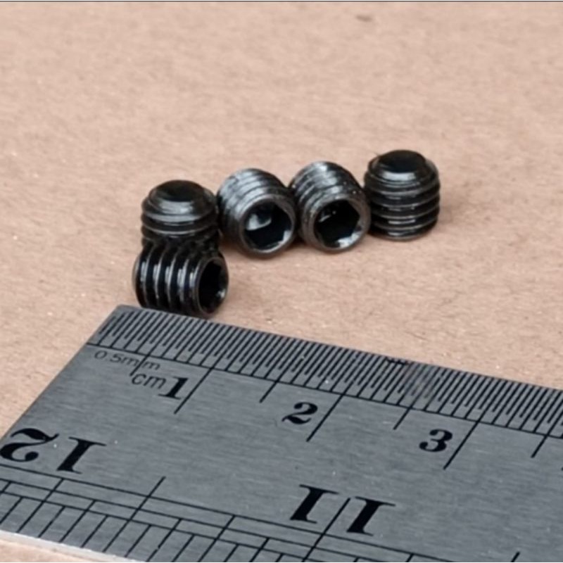 M6X6 BAUT L TANAM BAJA HITAM / BAUT L TANAM M6 X 6 HITAM SOCKET SET SCREW