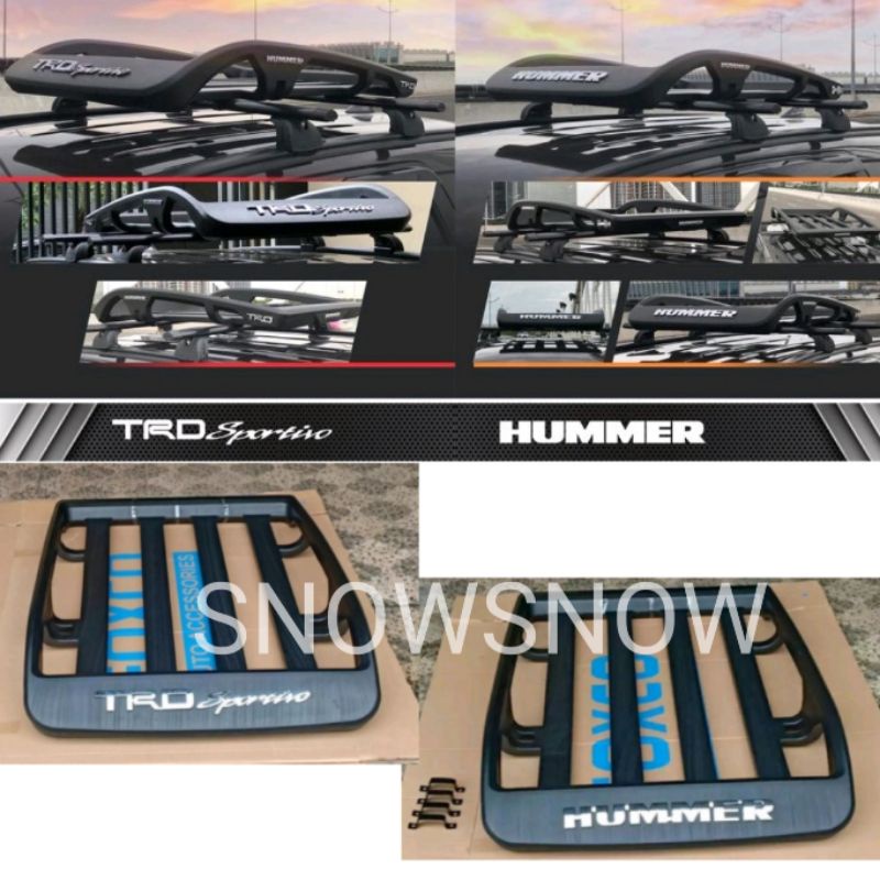 Roof Rack Hummer TRD Sportivo Rak Atas Mobil Universal Avanza Xenia Fortuner Rush Innova Calya Sigra Terios Ertiga Pajero Triton Mobilio BRV Xpander Stargazer Xl7