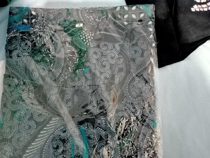 Murah Batik Kemeja Hem Pria Motif Kembang Gede Hitam Kemeja Seragam Pekalongan Alkhalis