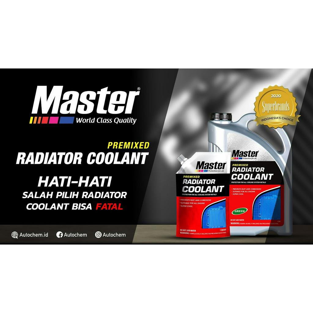 Master Radiator Coolant Premixed Pouch / Siap Pakai Cegah Overheat Paling Cocok Untuk Iklim Tropis