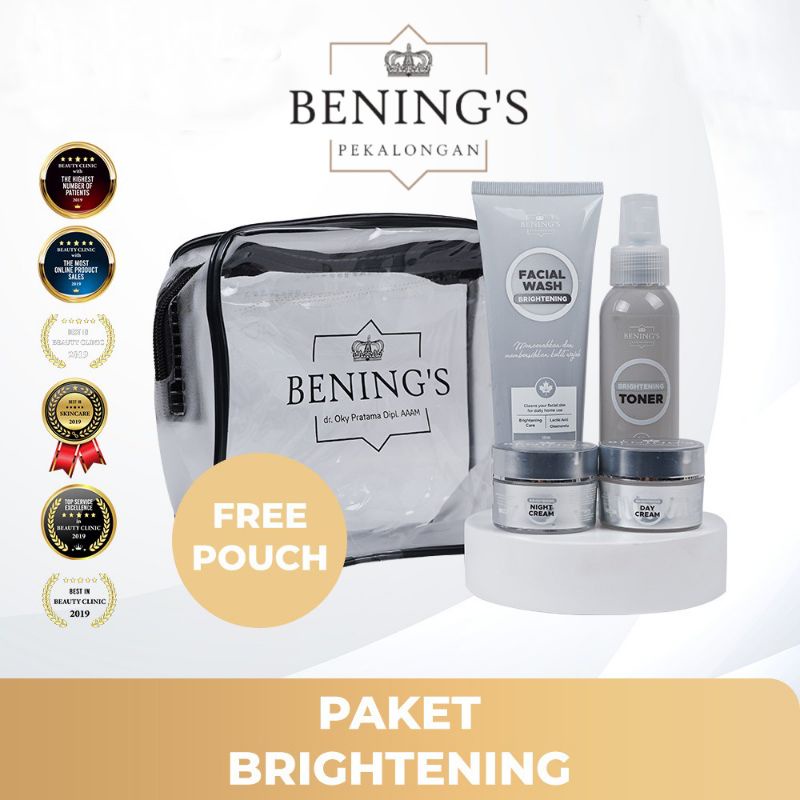 RESELLER RESMI PAKET BRIGHTENING BENINGS SKINCARE BY DR OKY PRATAMA PAKET MENCERAHKAN