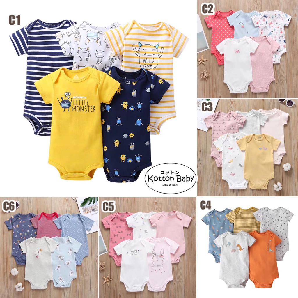 [ISI 5] 3-24 bln PAKAIAN BAYI [Kualitas Impor] JUMPER JUMPSUIT ROMPER BAJU ANAK catalog ZF C