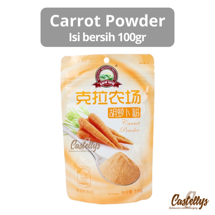 Carrot Powder 100gr Bubuk Wortel Makanan Minuman Kue Cake Import
