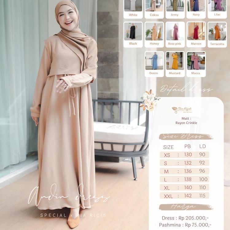 (TREN TERBARU) GlizhHijab - Andin X Ria Ricis | Fashion Muslim Terbaru Gamis Busui / Non Busui Maxi 