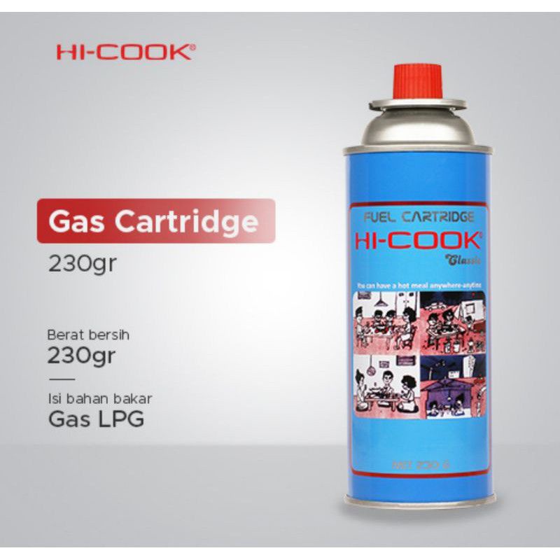 Khusus Pulau Jawa Tabung Gas Mini Hi-Cook Ori Kompor Portable Hicook 230 Gr Khusus Jawa