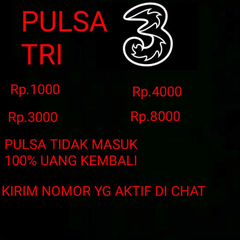 Pulsa three 1000 Pulsa tri