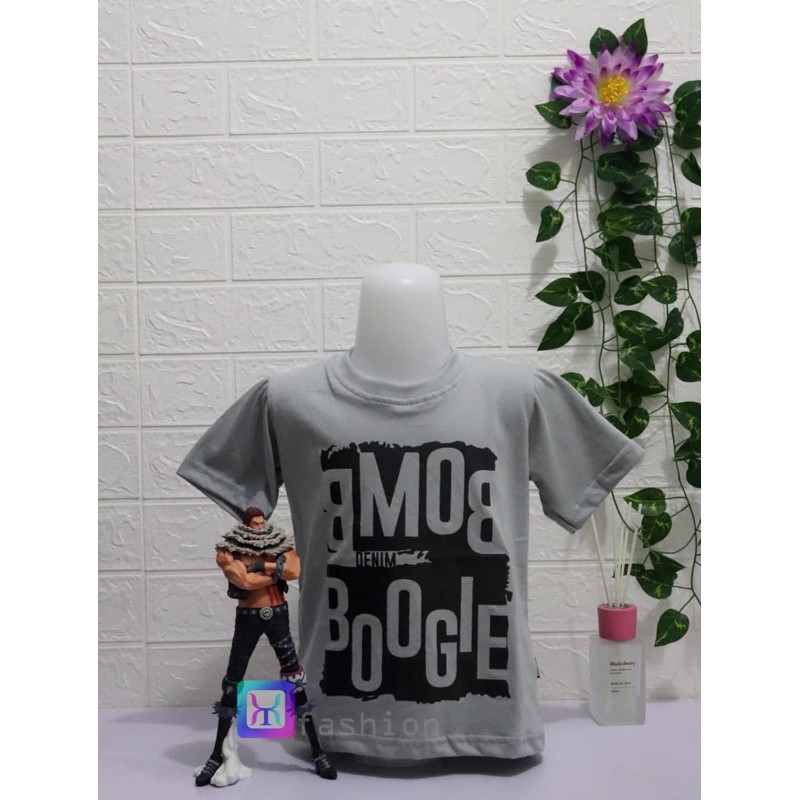 kaos anak model bombboogie abunya bikin kalem