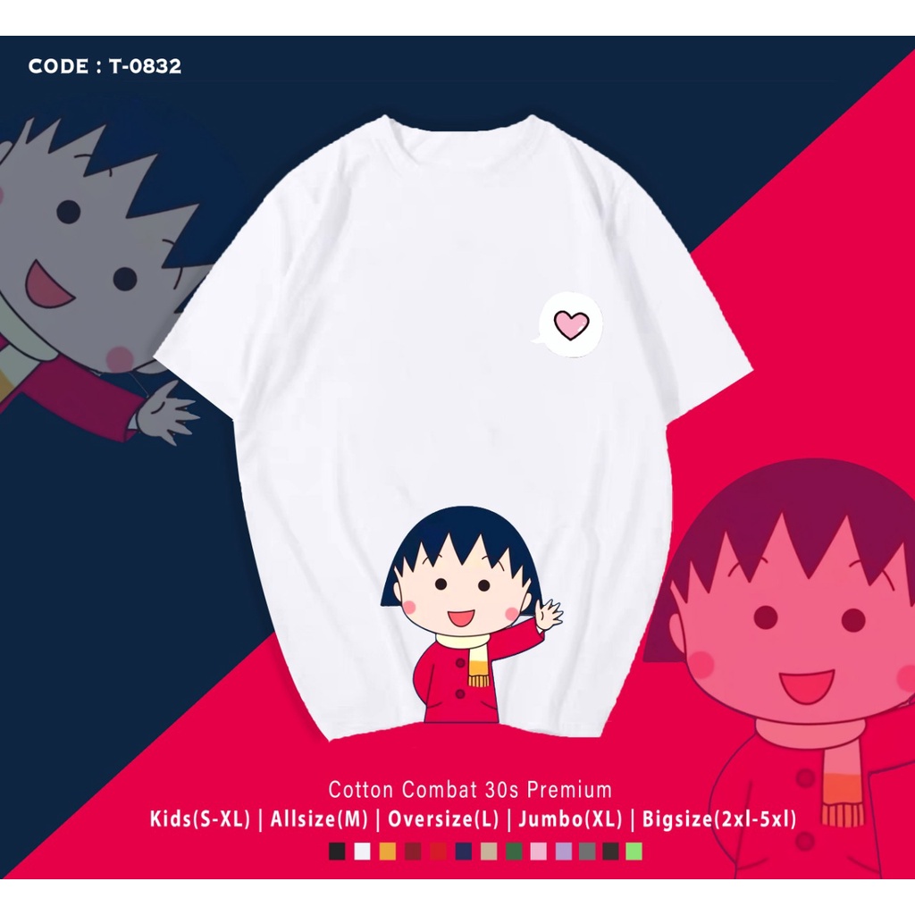 KAOS MARU KOCHAN IMUT/ MARUKOCHAN DOWN / KAOS WANITA TERBARU/ KAOS UK M-XL/ KAOS LENGAN PENDEK/ O NECK / CUSTOM TEE