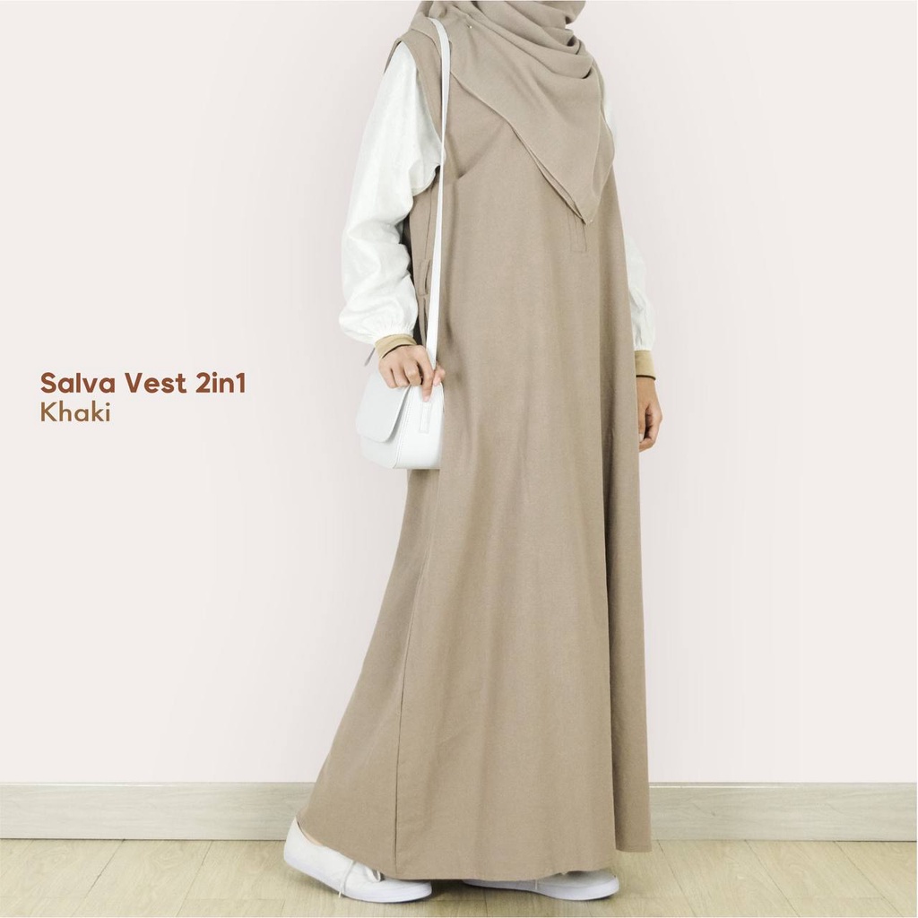 Mininos Salva Long Vest 2in1 Setelan Remaja Muslimah