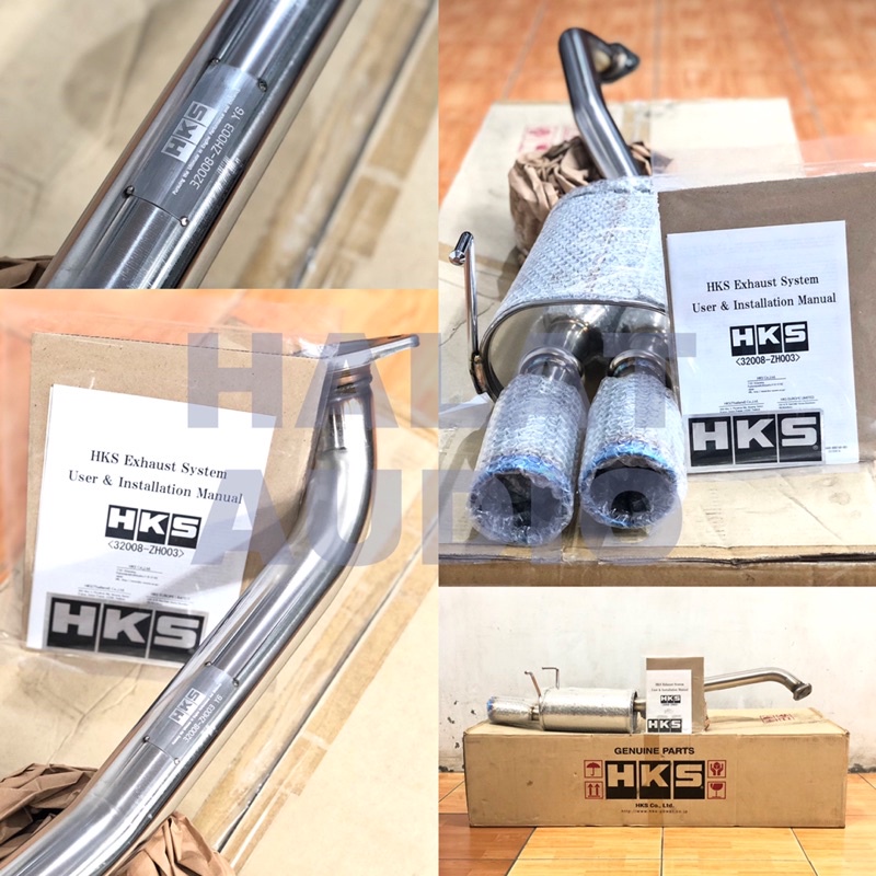 Knalpot HKS Japan Original Legal Ti Dual Tip Muffler / Exhaust Mobil Honda HRV