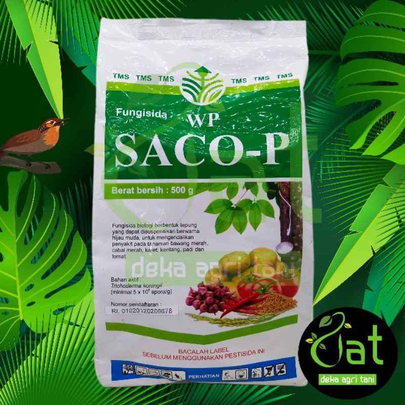 FUNGISIDA BIOLOGI WP SACO P 500GRAM - Bahan aktif : Trichoderma koningii