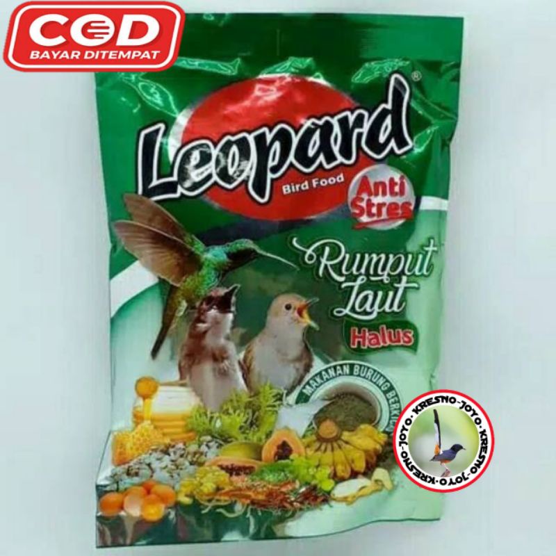 PUR HALUS LEOPARD HIJAU RUMPUT LAUT VOER HALUS