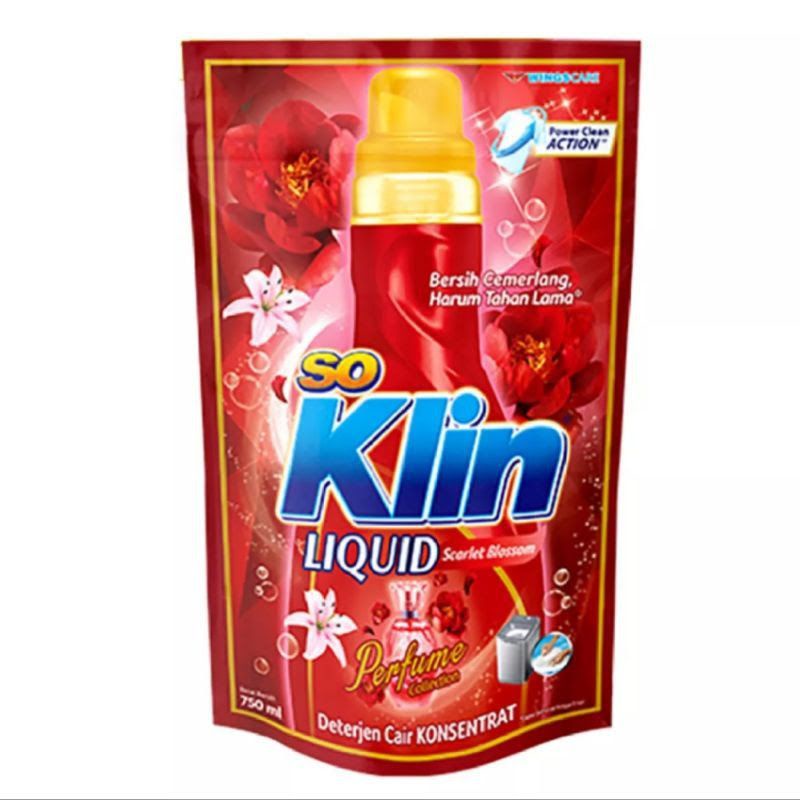 SO KLIN Liquid Detergent Pouch 750 ml | Soklin Deterjen Cair