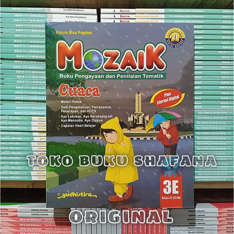 Paket 4 Buku Mozaik 3E 3F 3G 3H Yudhistira Kelas 3 SD K13 Revisi - Pengayaan &amp; Penilaian Tematik