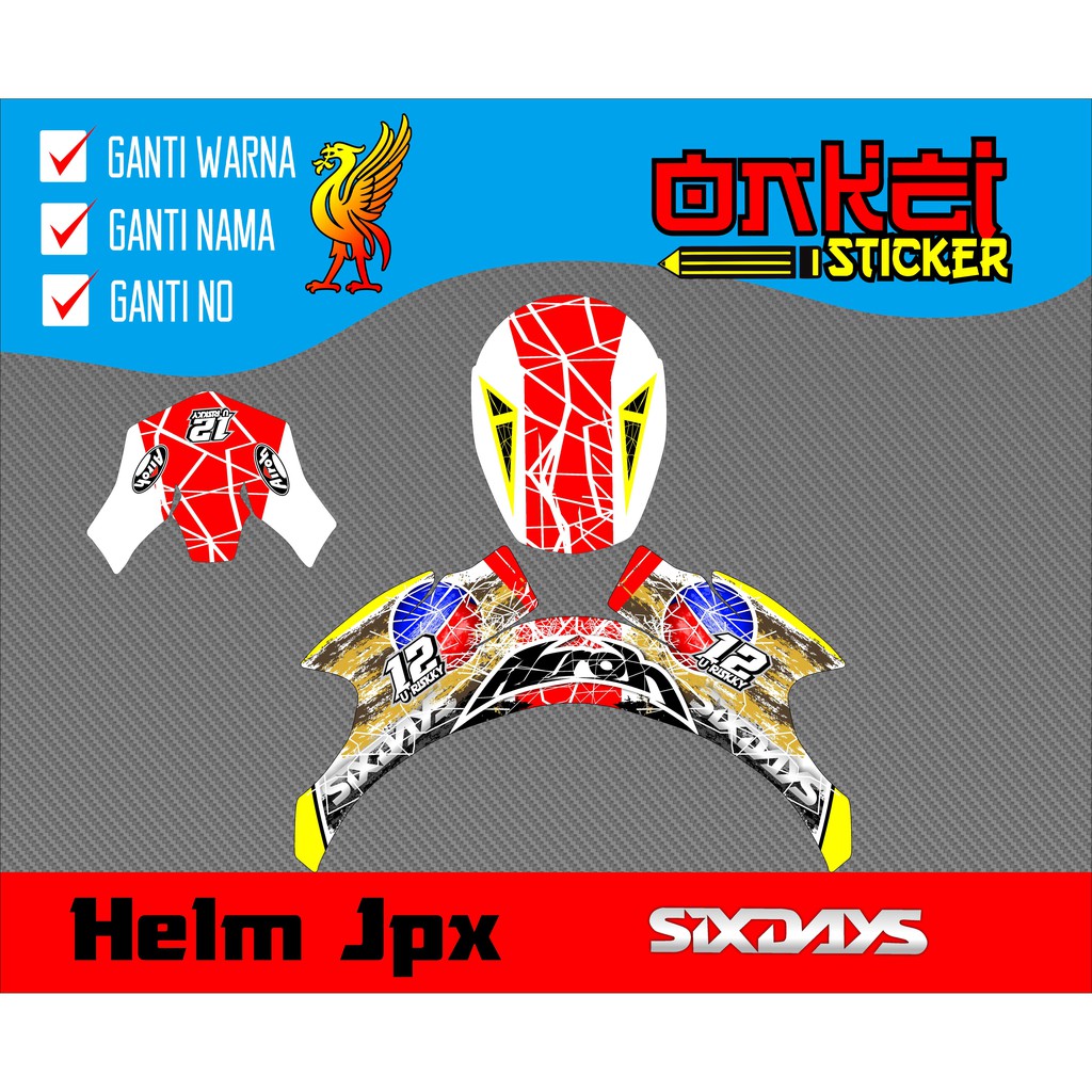 decal sticker helm jpx