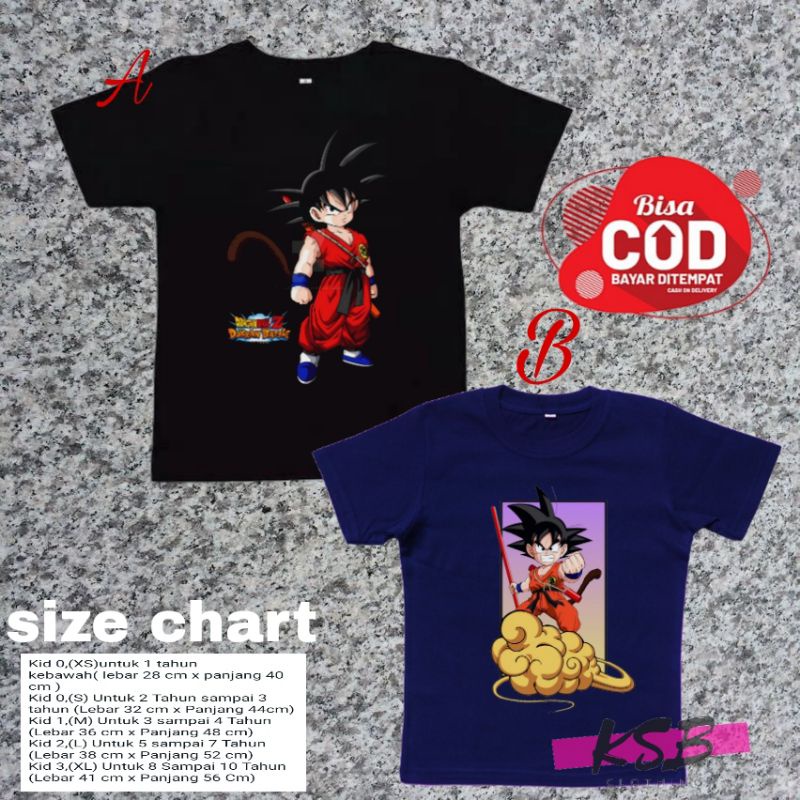 baju kaos anak laki laki dragon ball/kaos anak goku/kaos anak import/kaos anak murah/kaos anak laki 