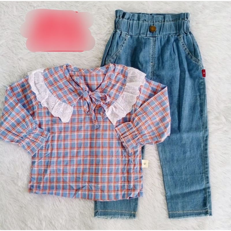 setelan baju import anak cewek 2-5Tahun