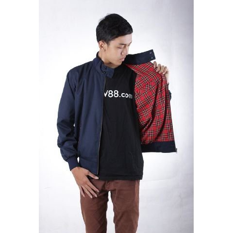 UNIX  JAKET HARRINGTON NAVY BLUE BEST SELLER  100% Keren