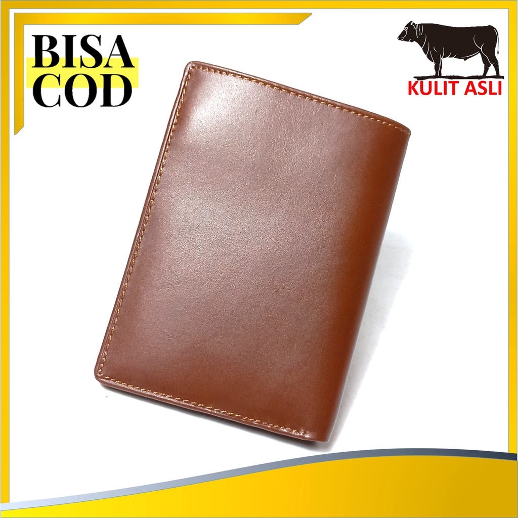 Dompet Pria Kulit Asli Sapi Jenis Pull Up Model Lipat Kartu Banyak  [3/4 Pull Up]