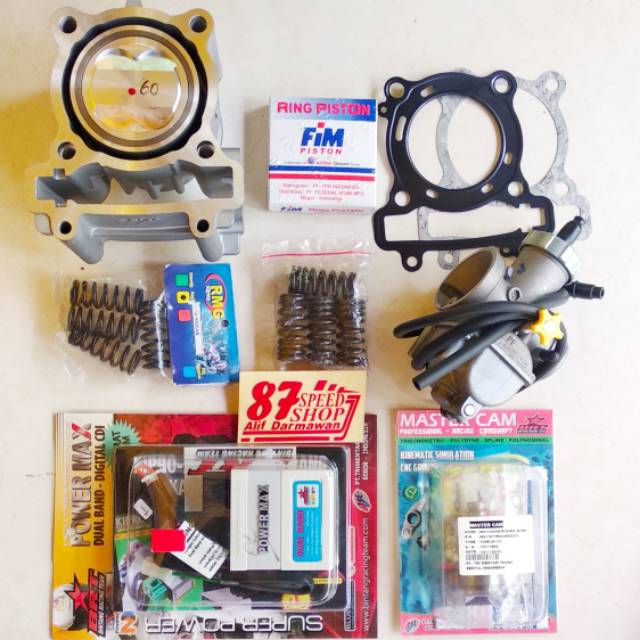 Paket bore up kit 60mm 165cc Jupiter MX new dan OLD Harian touring aman sniper exciter lc135